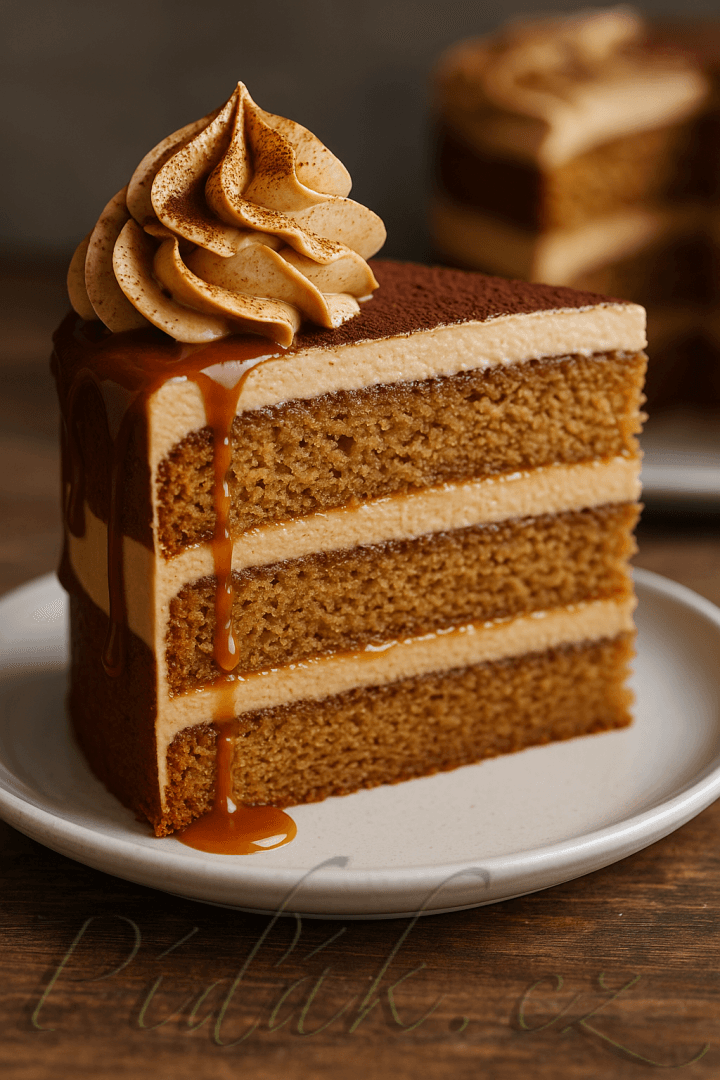 1. obrázek Karamelovo-kávový dort s máslovým krémem