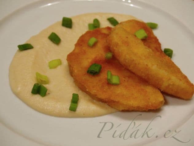 1. obrázek Smažený celer s celerovou kaší