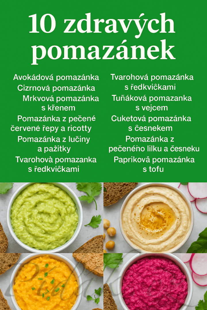 1. obrázek 10 zdravých pomazánek 