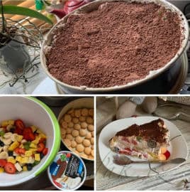 Obrázek Nepečený ovocný dort s mascarpone a zakysanou smetanou