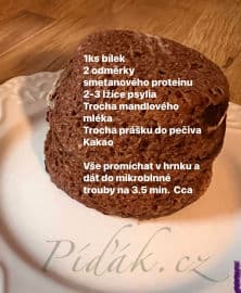 2. obrázek Buchta z psylia a proteinu z mikrovlnky