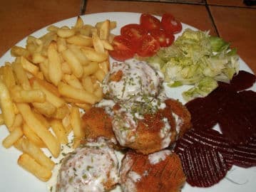 3. obrázek Plněné žampiony s hranolky