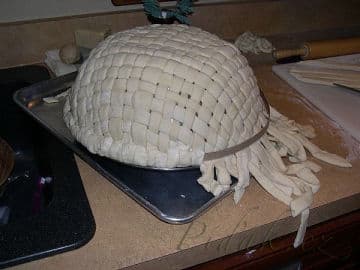 3. obrázek Pletený košík z těsta