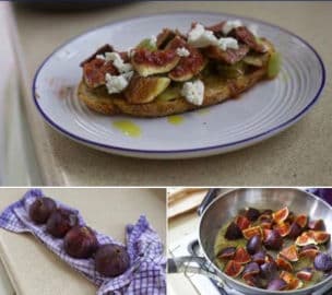 Obrázek Bruschetta s figami, ricottou a zelerovymi stonkami