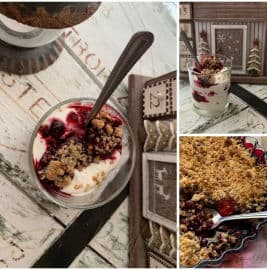 Obrázek Jogurtový crumble dezert s lesním ovocem