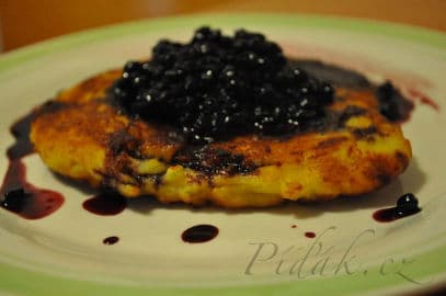 Obrázek Bramborová placka s domácím bezinkovým kompotem