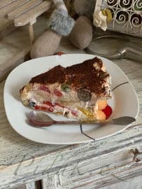 2. obrázek Nepečený ovocný dort s mascarpone a zakysanou smetanou 