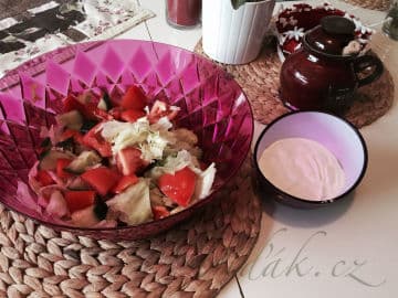 3. obrázek Šmakoun s celerovými hranolky cuketou a salátem