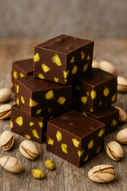 Obrázek Čokoládové kostky a pistáciemi