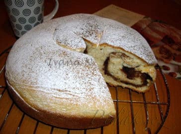 Obrázek Ořechový závin v dortové formě