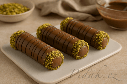 Obrázek Nepečené čokoládové válečky s ořechy