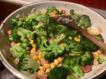 Obrázek Brokolice se slaninou a kukuřicí