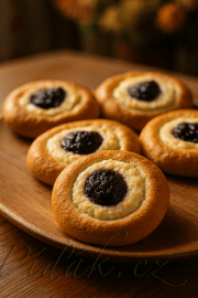 Obrázek Vláčný kefírový koláč s tvarohem a povidly