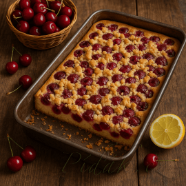 Obrázek Třešňový koláč s drobenkou