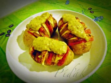 Obrázek Zapečené brambory s kozím sýrem