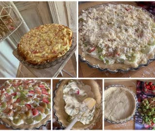 Obrázek Rebarborový koláč s tvarohem - kynutý